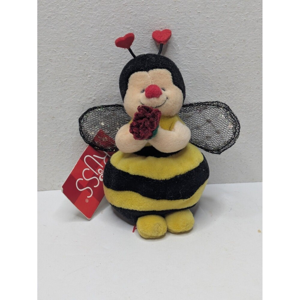 🌸 Russ Berrie NWT LoveBugs Bezzy Bee Insect  Plush Beanie NWT Easter Spring